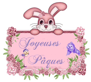 Gif animé joyeuses Pâques lapin
